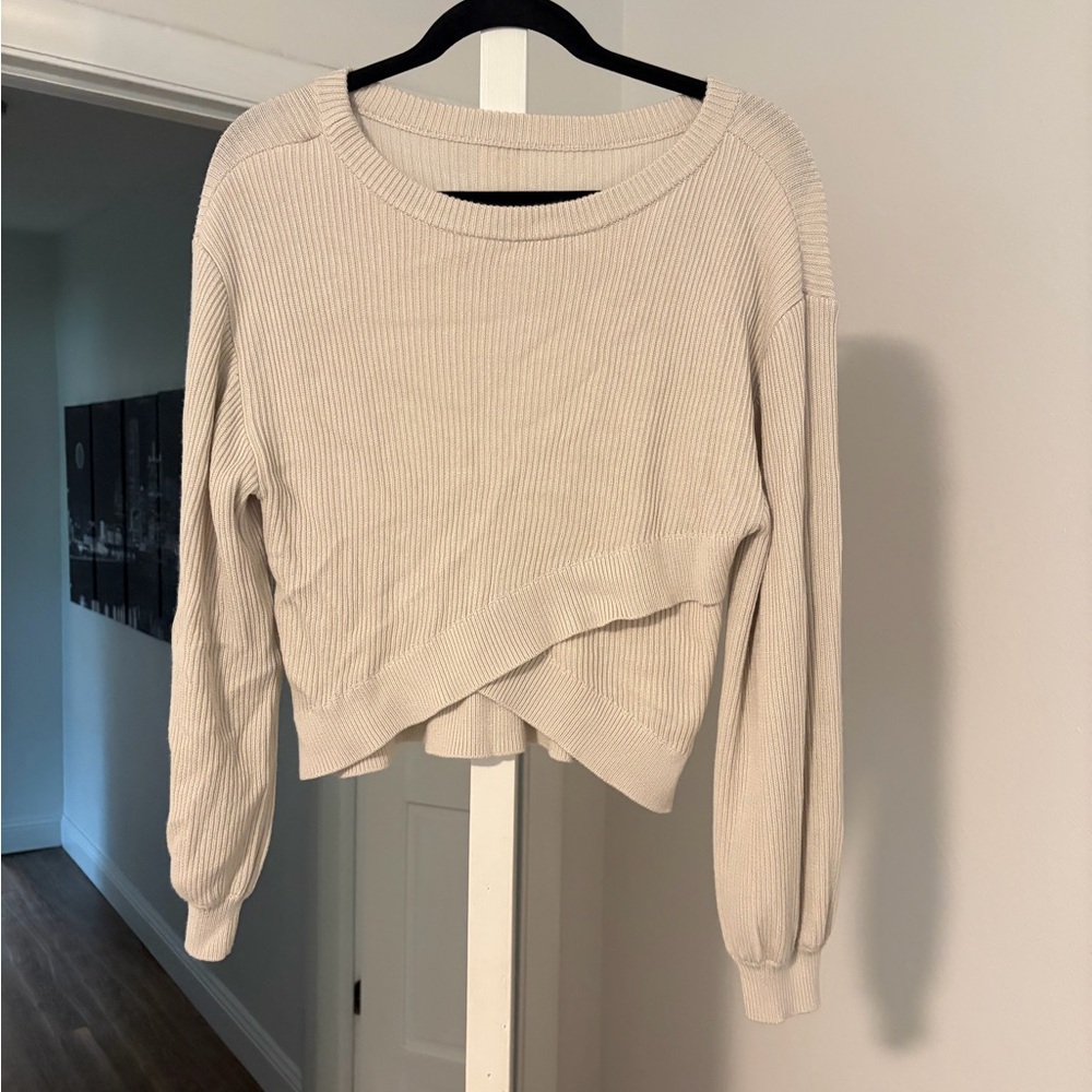 Lululemon Athletica Cream Crew Neck Sweater
